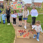 children protest playground