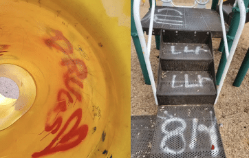 graffiti on playground 3