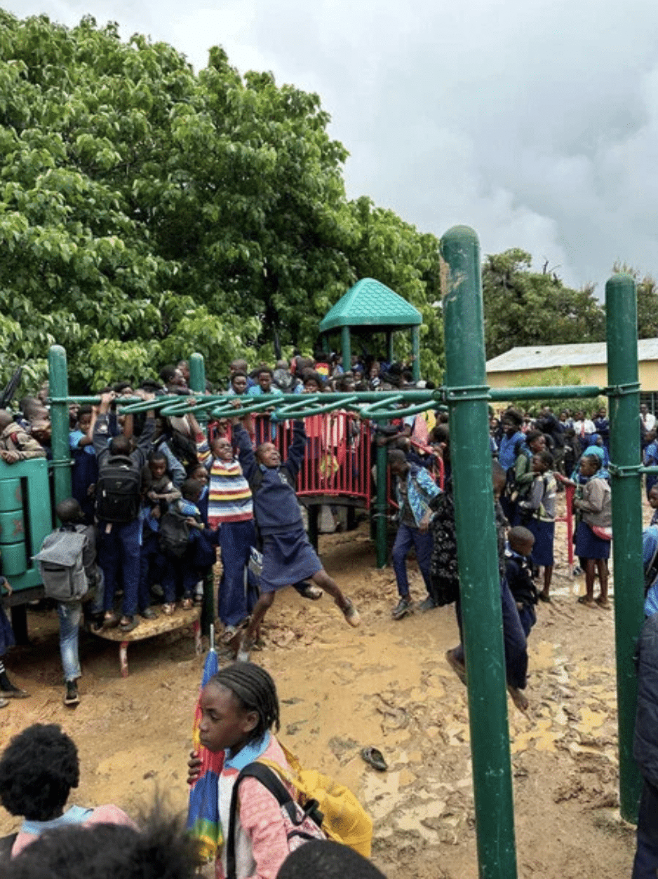 recycled playground sent to africa
