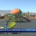 Long-awaited multimillion dollar playground damaged after firefighters rescue stuck child