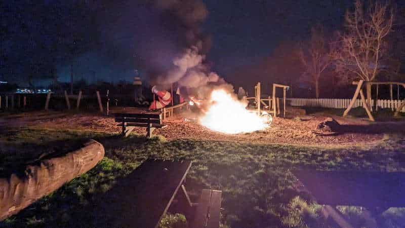playground goes up in flames for the 6th time