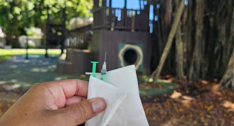Man’s warning after ‘disgusting’ find on kids’ playground equipment