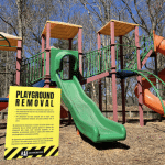 Another playground being removed from park due to neck and head entrapment safety concerns